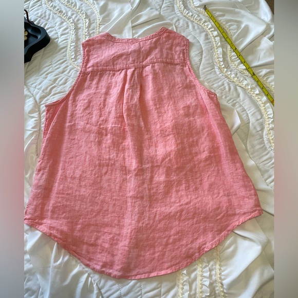 Christian Siriano 100% Linen Sleeveless Woman’s Large Top - Picture 2 of 13